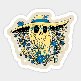 Summer Skeleton (Female) Sticker